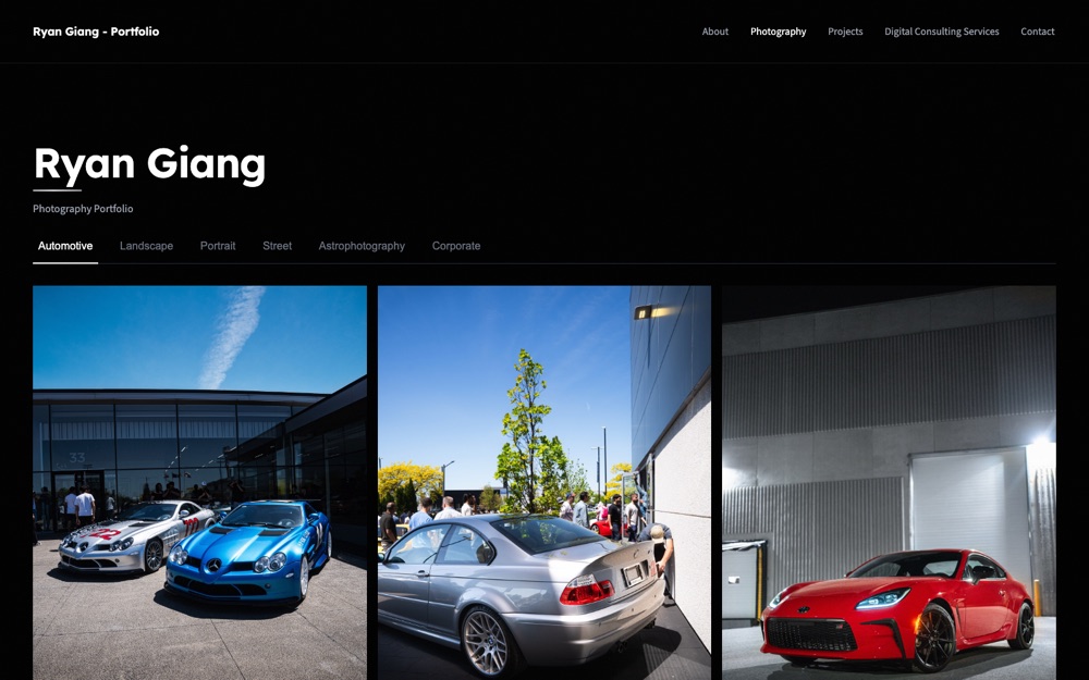 Ryan Giang photography portfolio — automotive gallery